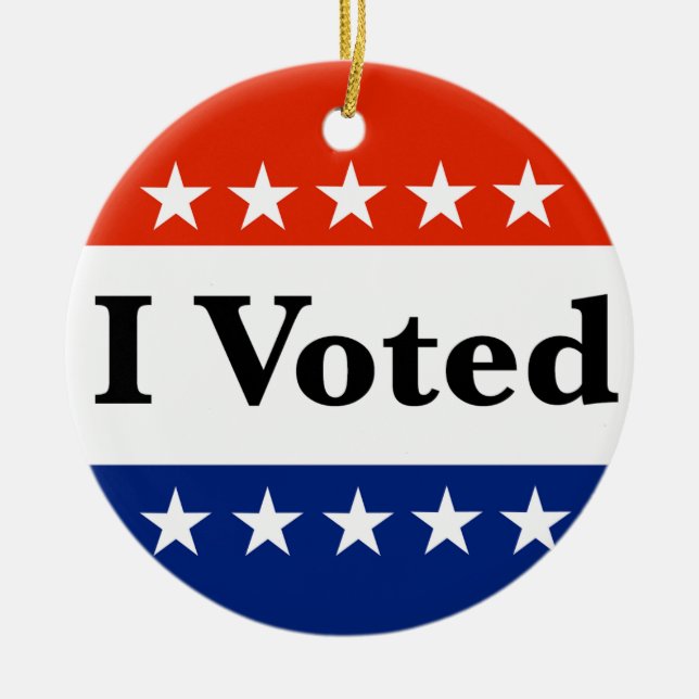 I Voted 2026 Elections Ceramic Ornament (Front)