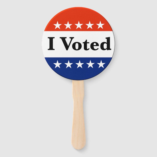 I Voted 2026 Elections Hand Fan (Front)