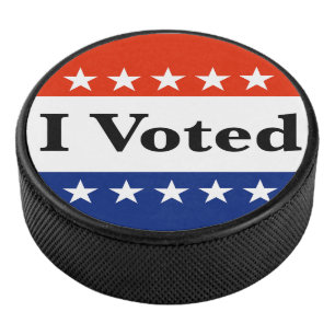 I Voted 2026 Elections Hockey Puck
