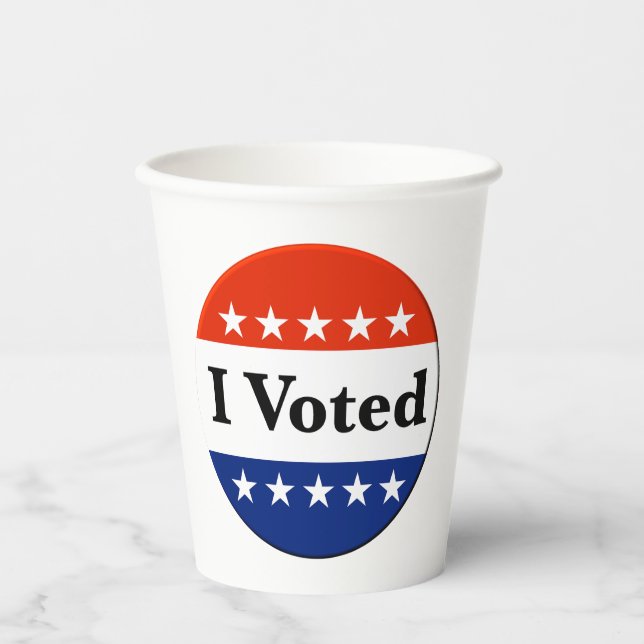 I Voted 2026 Elections Paper Cups (Front)