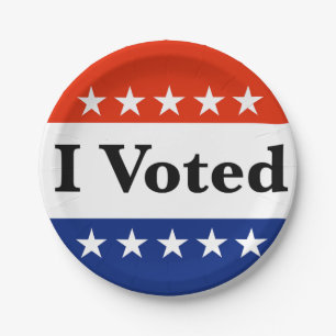 I Voted 2026 Elections Paper Plates