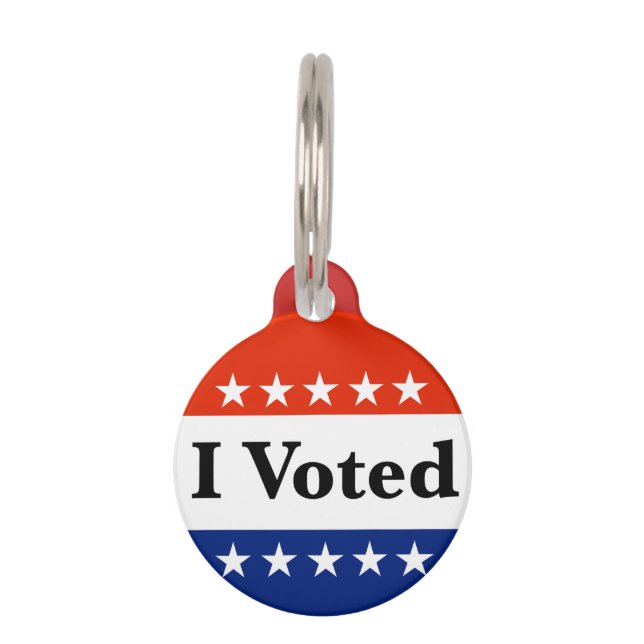 I Voted 2026 Elections Pet ID Tag (Front)