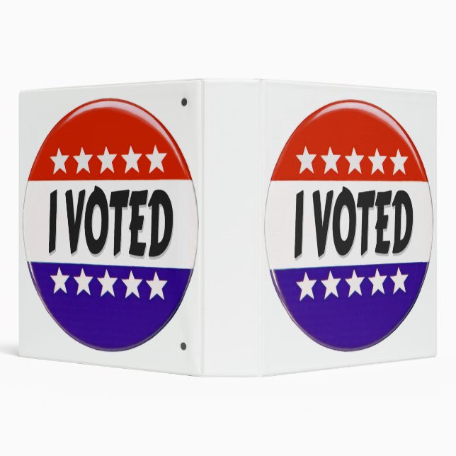 I Voted 3 Ring Binder (Background)