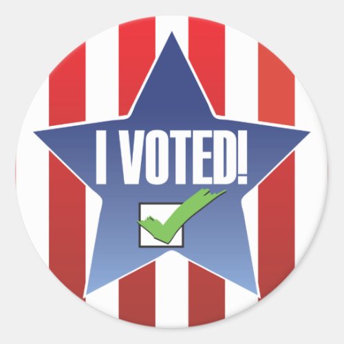 I Voted Badge_looking Classic Round Sticker