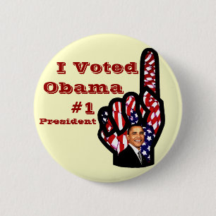 I Voted,Barack Obama_ Pinback Button