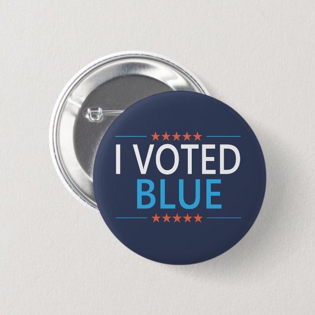 I Voted Blue Democrat Button (Front & Back)