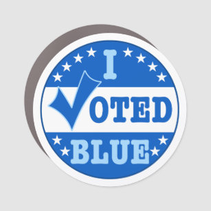 I Voted Blue Democratic Party Car Magnet
