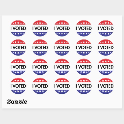 I Voted Button 2020 Election Classic Round Sticker