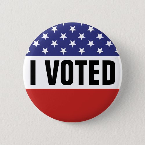 I Voted Button Red White Blue Stars Stripes 2020
