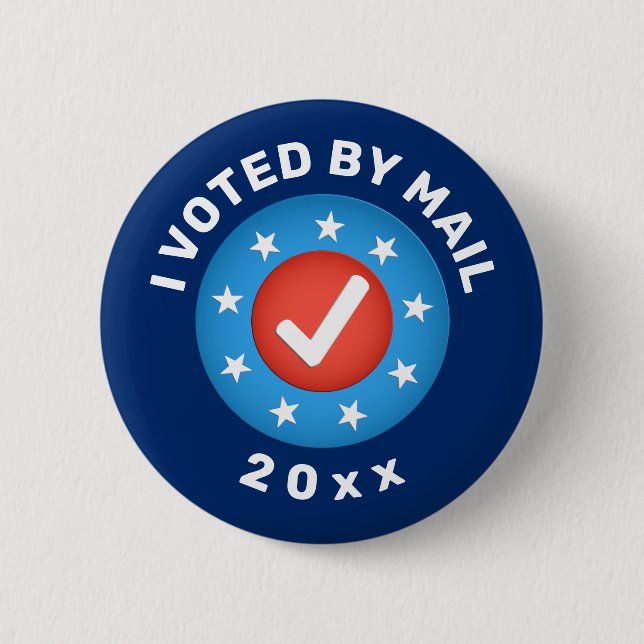 'I voted by mail' 20xx custom elections Button (Front)