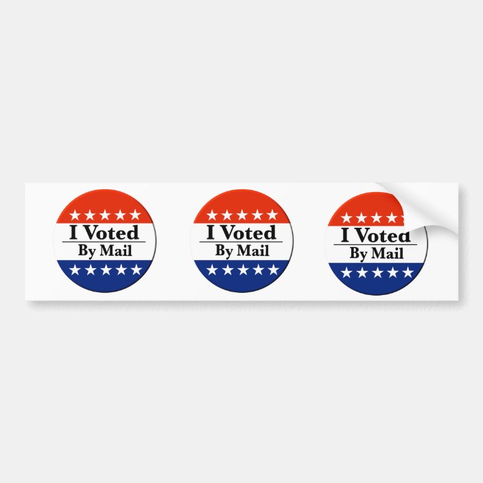 I Voted By Mail Bumper Sticker | Zazzle.com