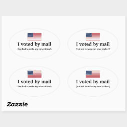 I voted by mail but had to make my own sticker | Zazzle