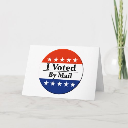 I Voted By Mail Card