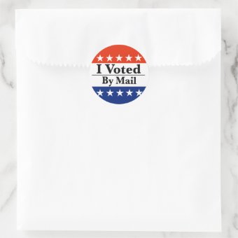 I Voted By Mail Classic Round Sticker | Zazzle