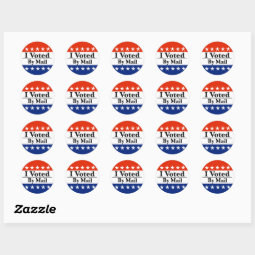 I Voted By Mail Classic Round Sticker | Zazzle