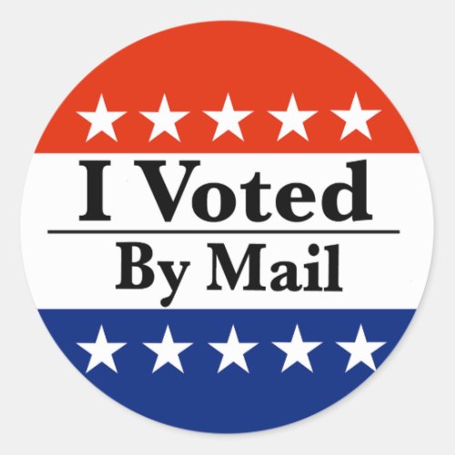 I Voted By Mail Classic Round Sticker