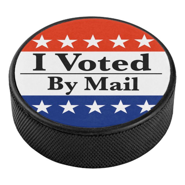 I Voted By Mail  Hockey Puck (3/4)