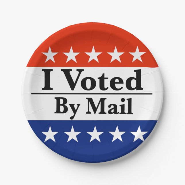 I Voted By Mail Paper Plates (Front)