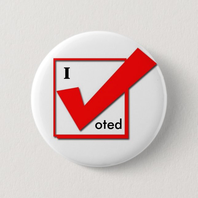 I Voted Check Button (Front)