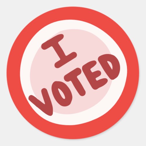 I Voted Classic Round Sticker