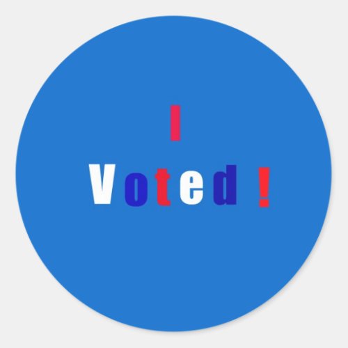 I voted classic round sticker