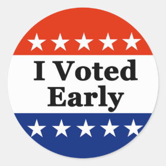 I Voted Early 2026 Elections Classic Round Sticker