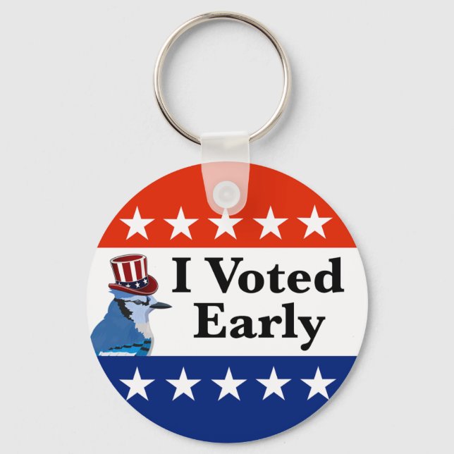 I Voted Early 2026 Elections Keychain (Front)