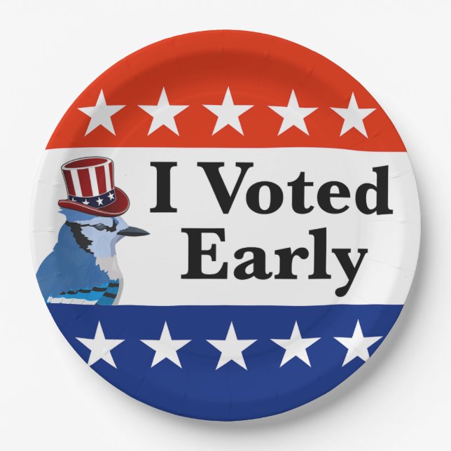 I Voted Early 2026 Elections Paper Plates (Front)