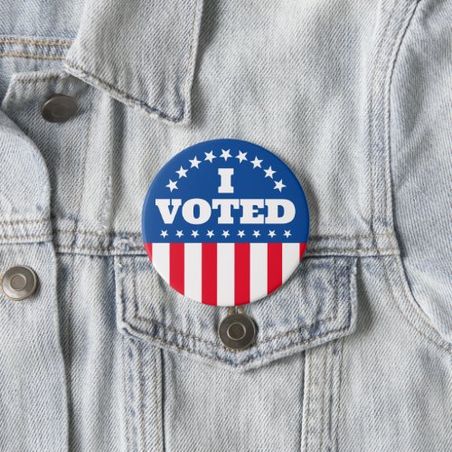 I Voted Election Stars and stripes Button