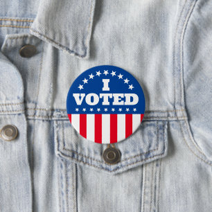 I Voted Flag Button Election