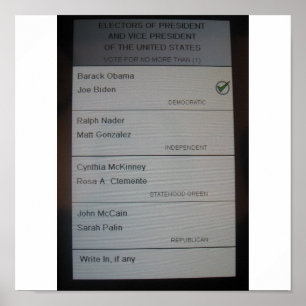 I VOTED FOR BARACK OBAMA POSTER