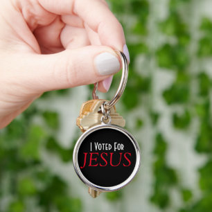I voted for JESUS Christian Keychain