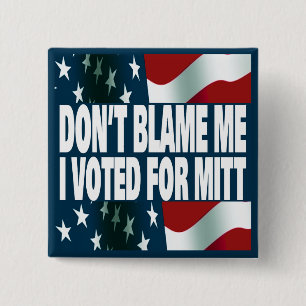I Voted For Mitt Button