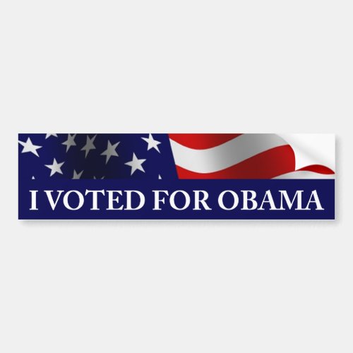 I voted for Obama Bumper Sticker