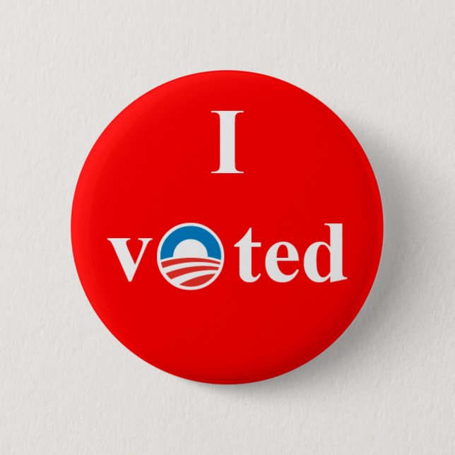 I Voted for Obama Pinback Button (Front)