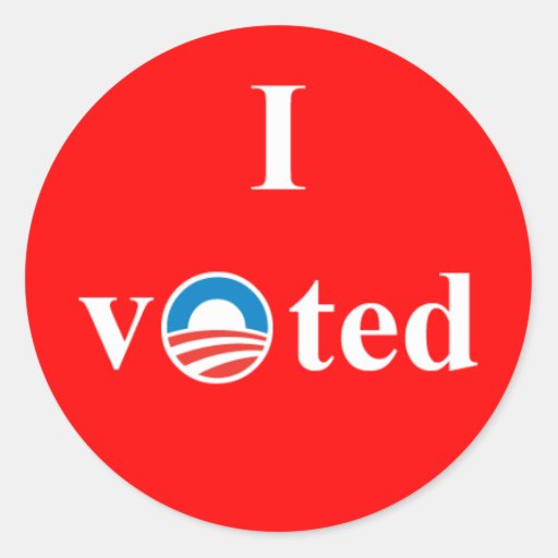 I voted for Obama sticker | Zazzle