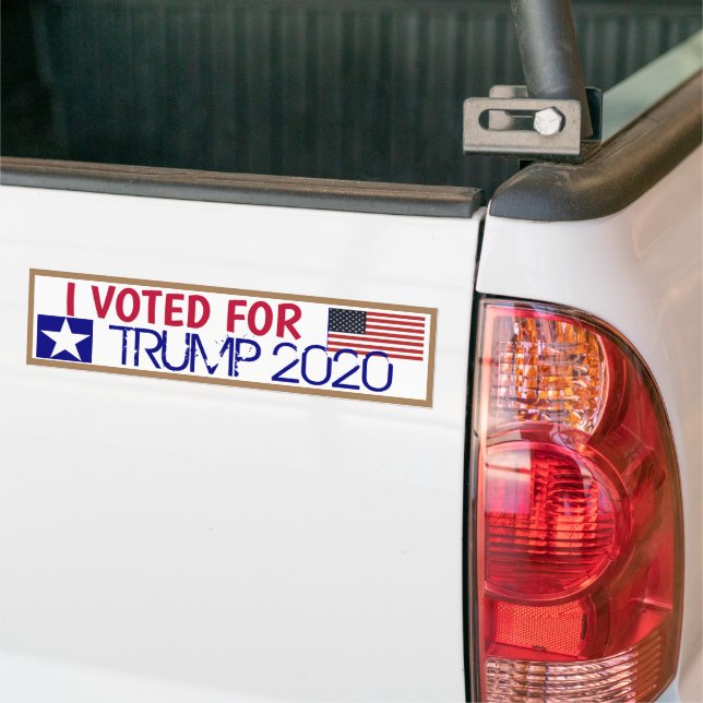 I voted for TRUMP 2020  Bumper Sticker (On Truck)