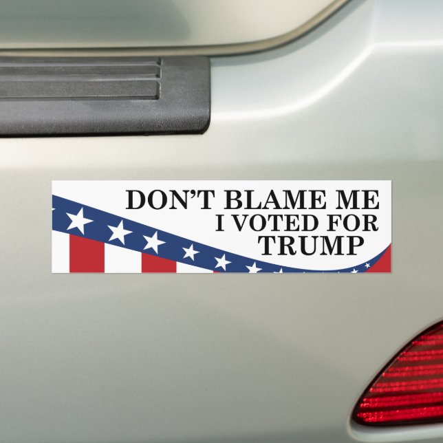 I Voted For Trump Bumper Sticker (On Car)