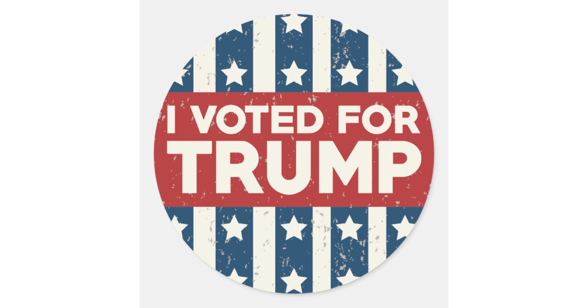 I Voted For Trump Classic Round Sticker | Zazzle.com