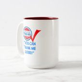 I Voted For Trump Two-Tone Coffee Mug (Front Left)