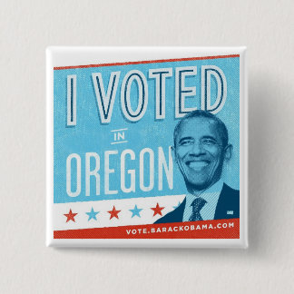 I Voted in Oregon for Obama Pinback Button