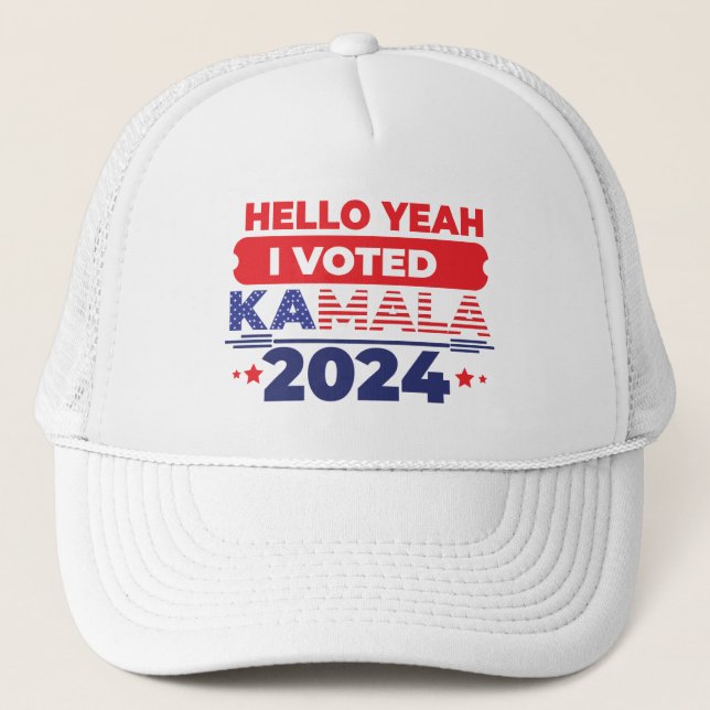 I Voted Kamala 2024  Trucker Hat (Front)