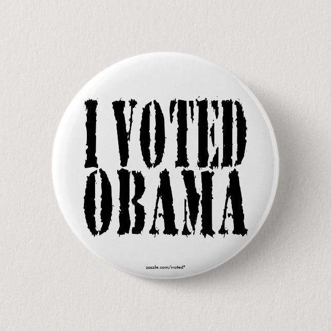 I Voted OBAMA button (Front)
