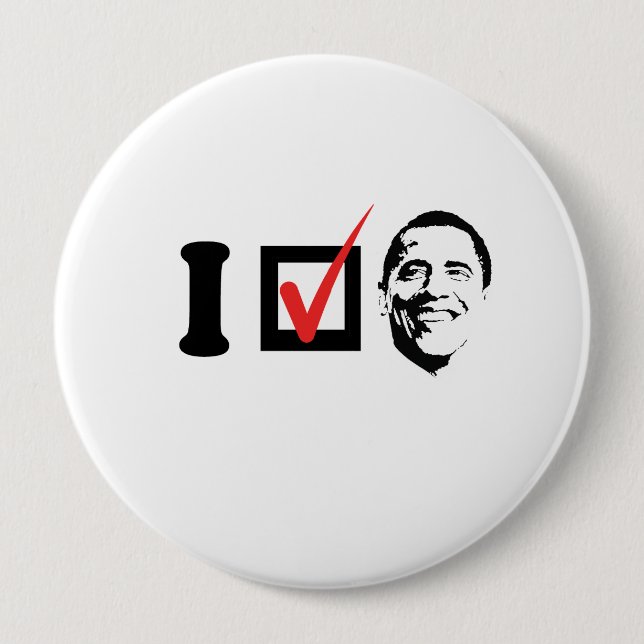 I VOTED OBAMA FACE -.png Pinback Button (Front)