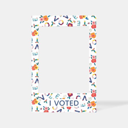 I VOTED Original Selfie Frame in Blue Orange Red I VOTED Original Selfie Frame in Blue Orange Red