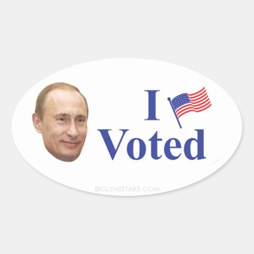 I Voted Oval Sticker