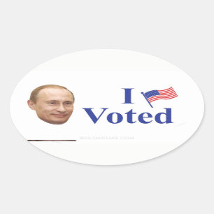I Voted Oval Sticker