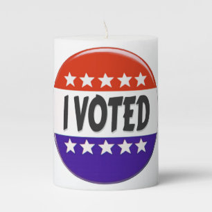 I Voted Pillar Candle