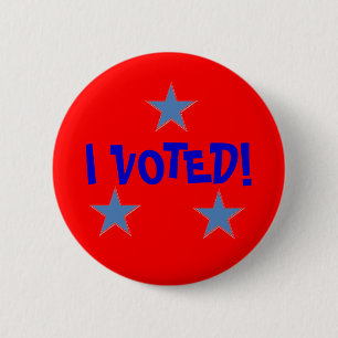 I VOTED! PINBACK BUTTON