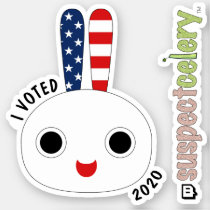 I VOTED Red White Blue Bunny + SuspectCelery™ Sticker